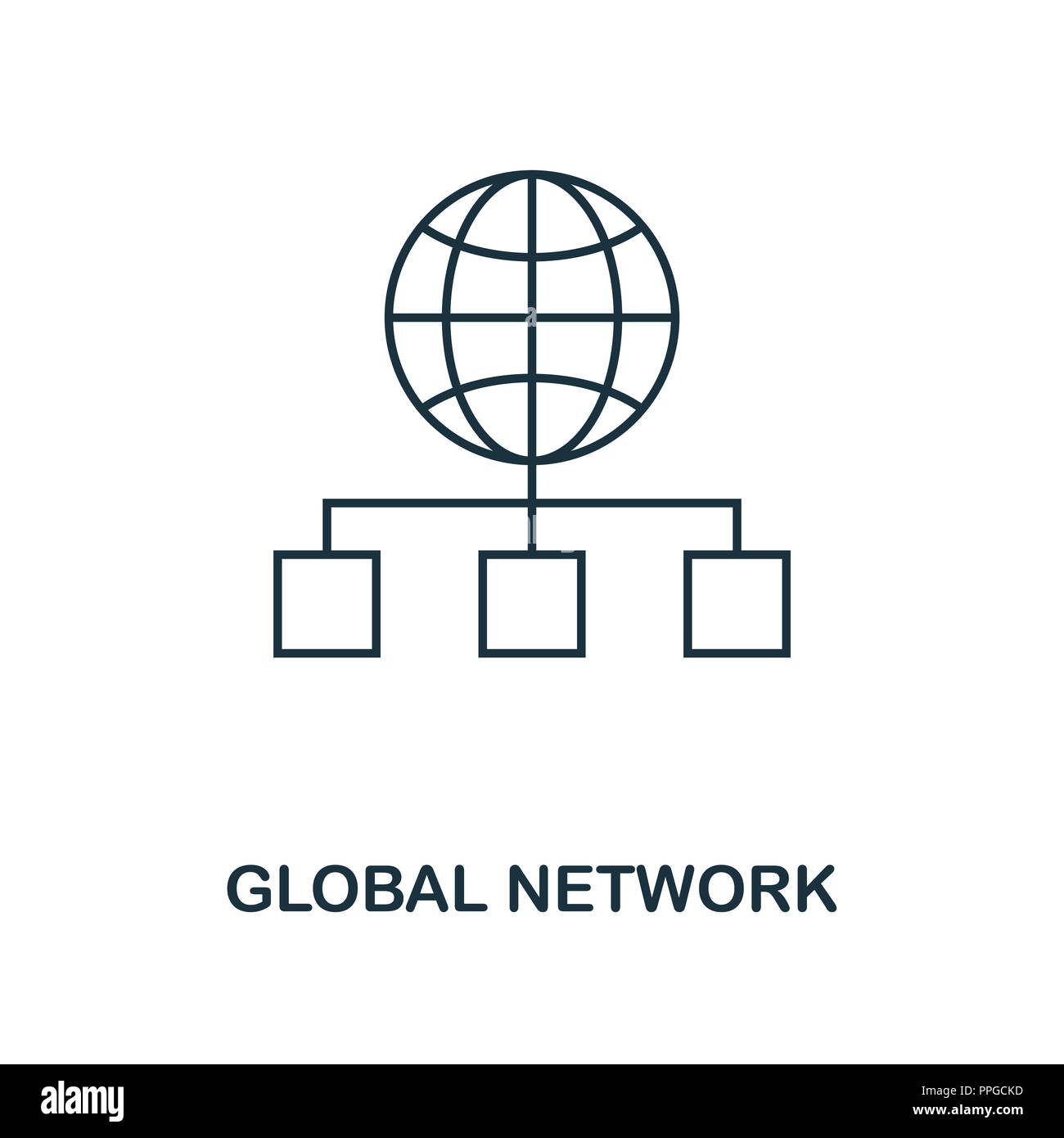 Global Network outline icon. Premium design from web development ...
