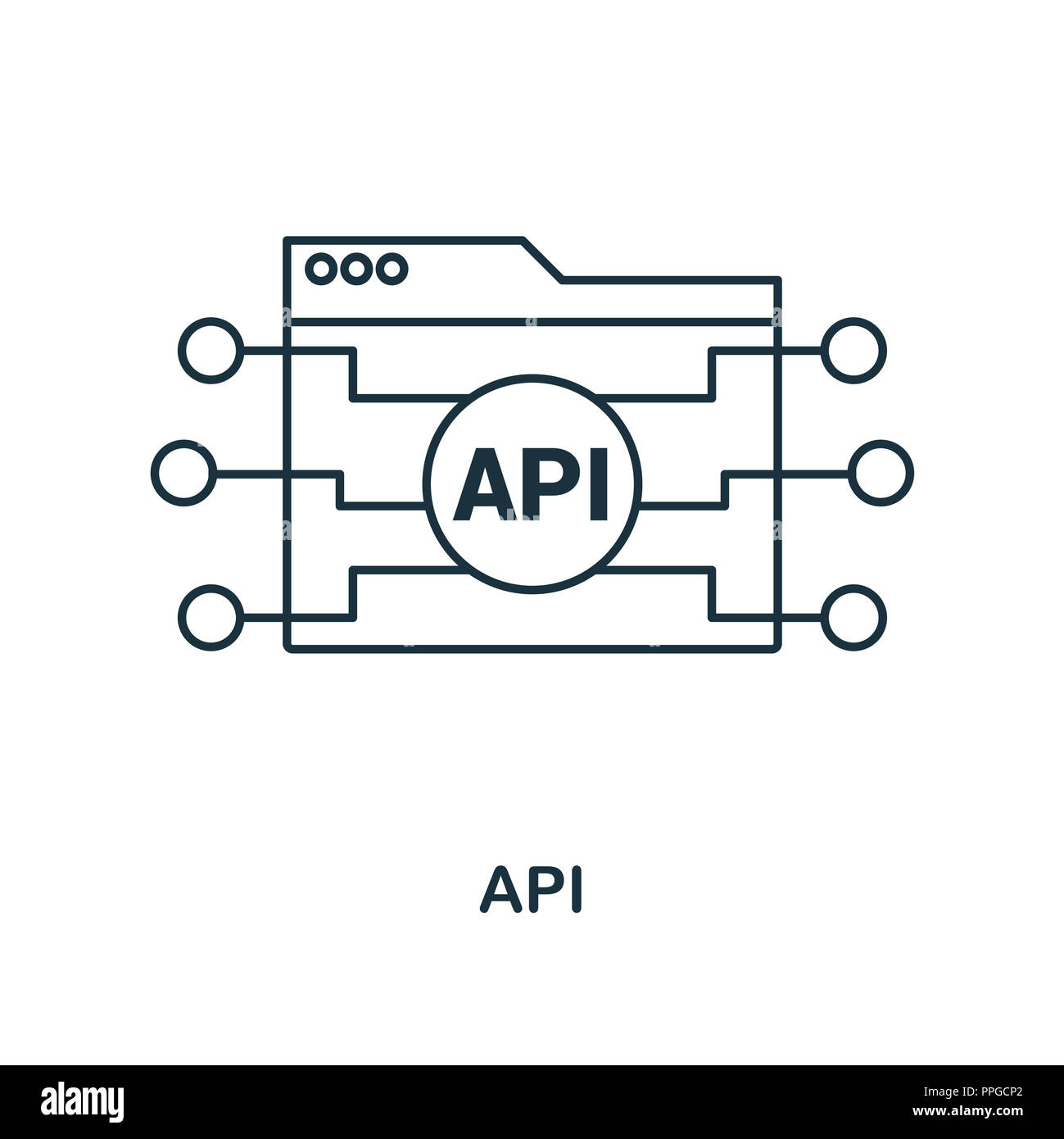 Api outline icon. Premium design from web development collection. UX ...