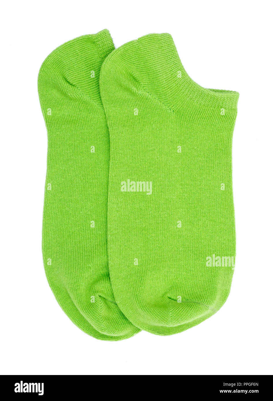 Woman's original ankle low rise green socks isolated on white background Stock Photo Alamy