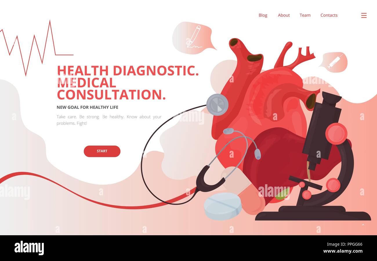 High Cholesterol Heart and Liver diagnostics concept vector
