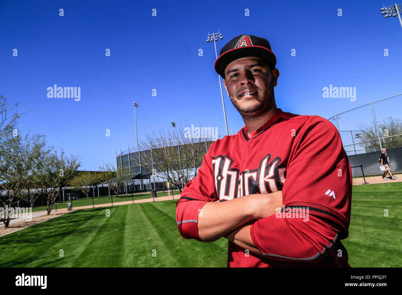 Mexican infielder Walter Ibarra, who seeks to make his major league debut with the Diamondbacks Stock Photo