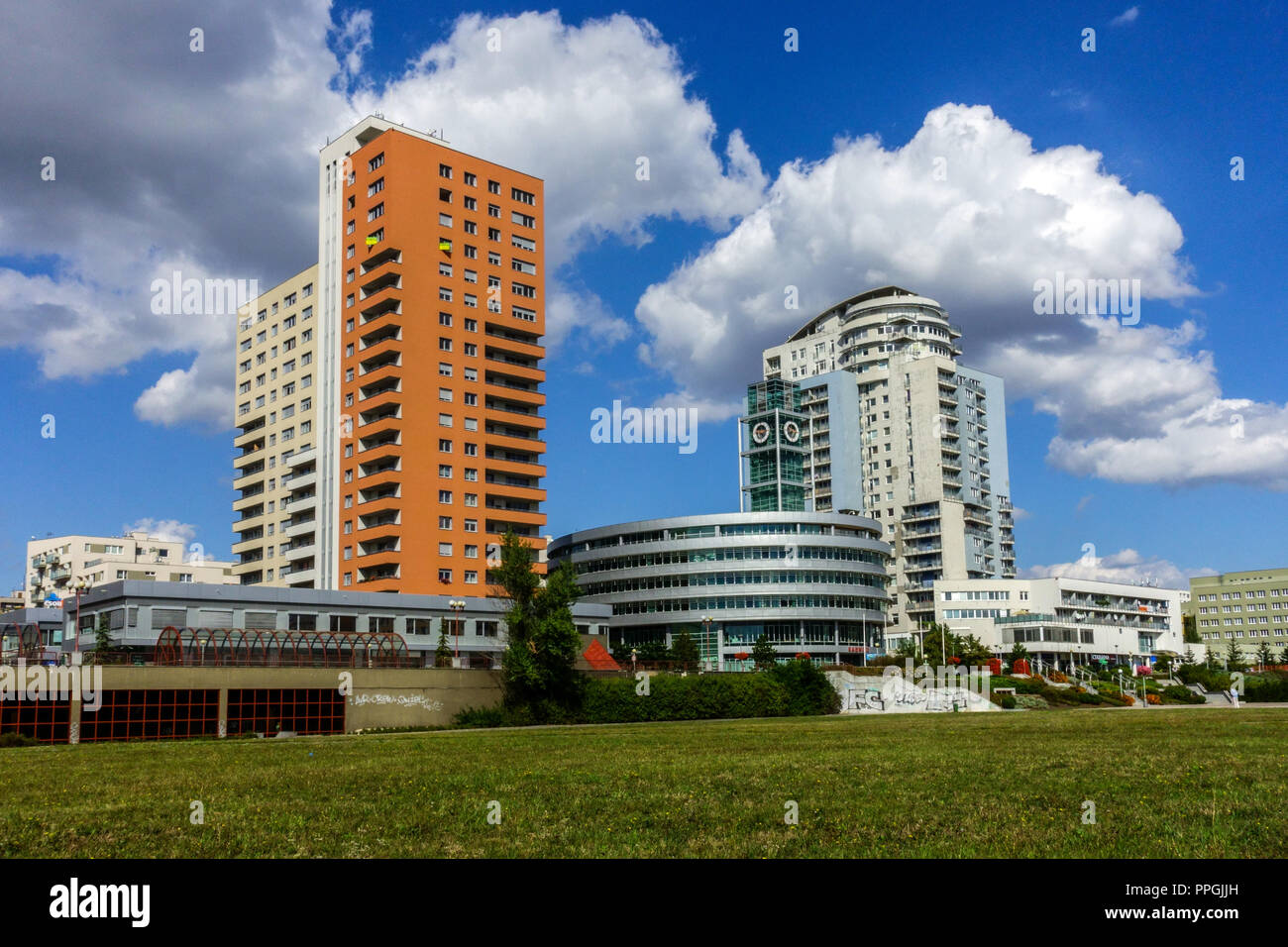 Town Hall, Stodulky district, Prague Neighbourhood Stock Photo