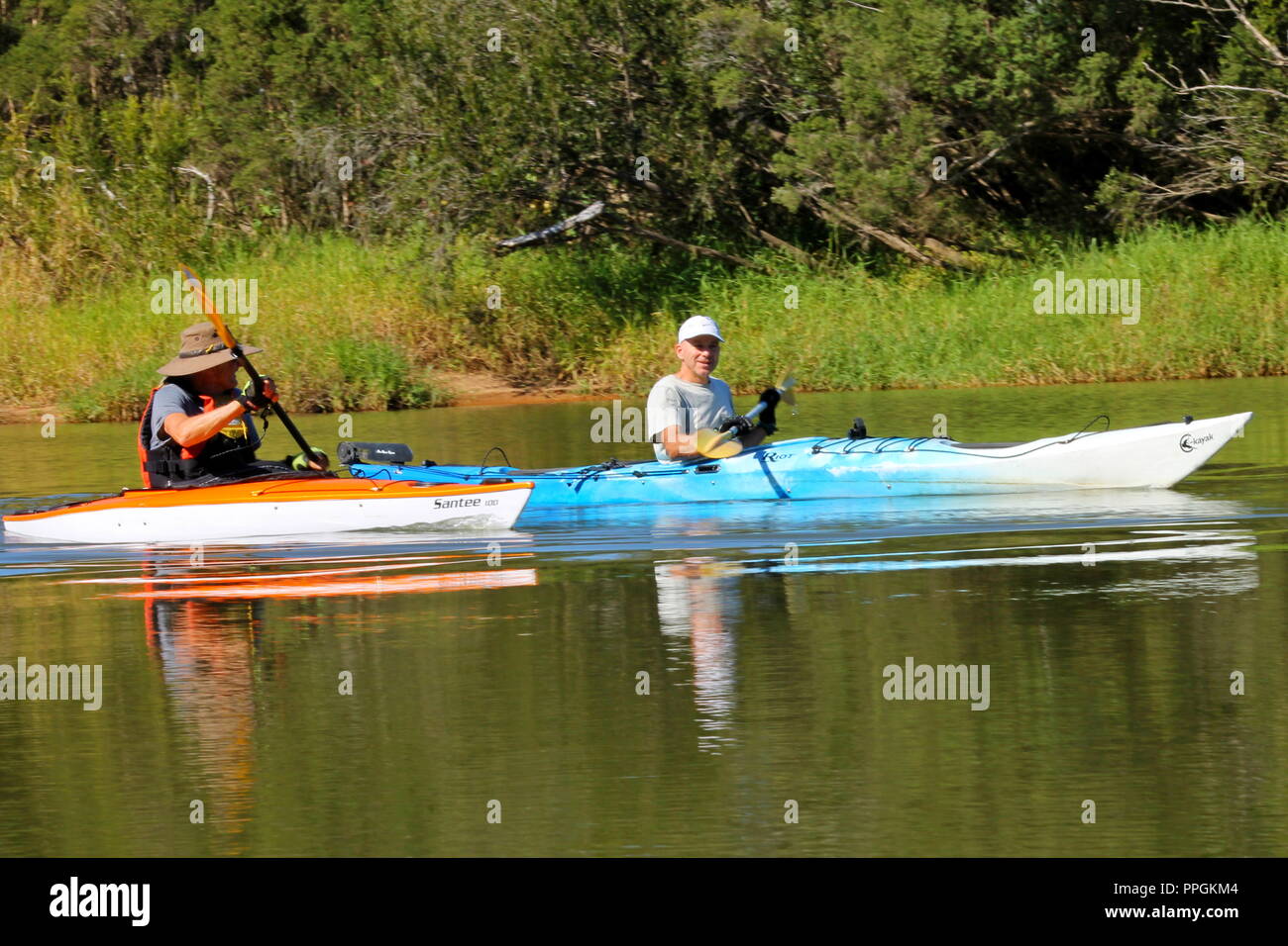 Kayaking, Sandy hook Stock Photo