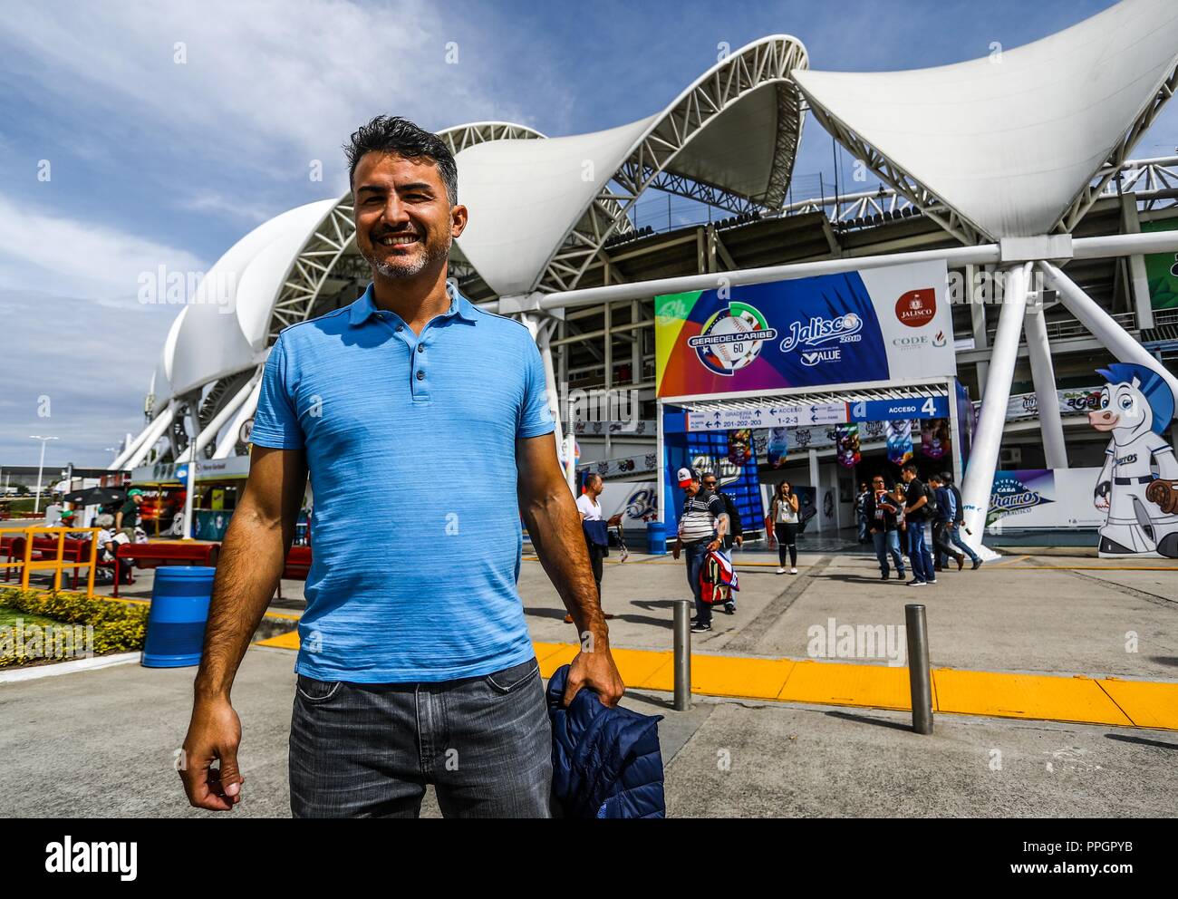 Edgar Gonzalez de organizacion de Serie del Caribe.  Aspectos previos a la Serie del Caribe 2018 a celebrarse en estadio de los Charros en Guadalajara Stock Photo