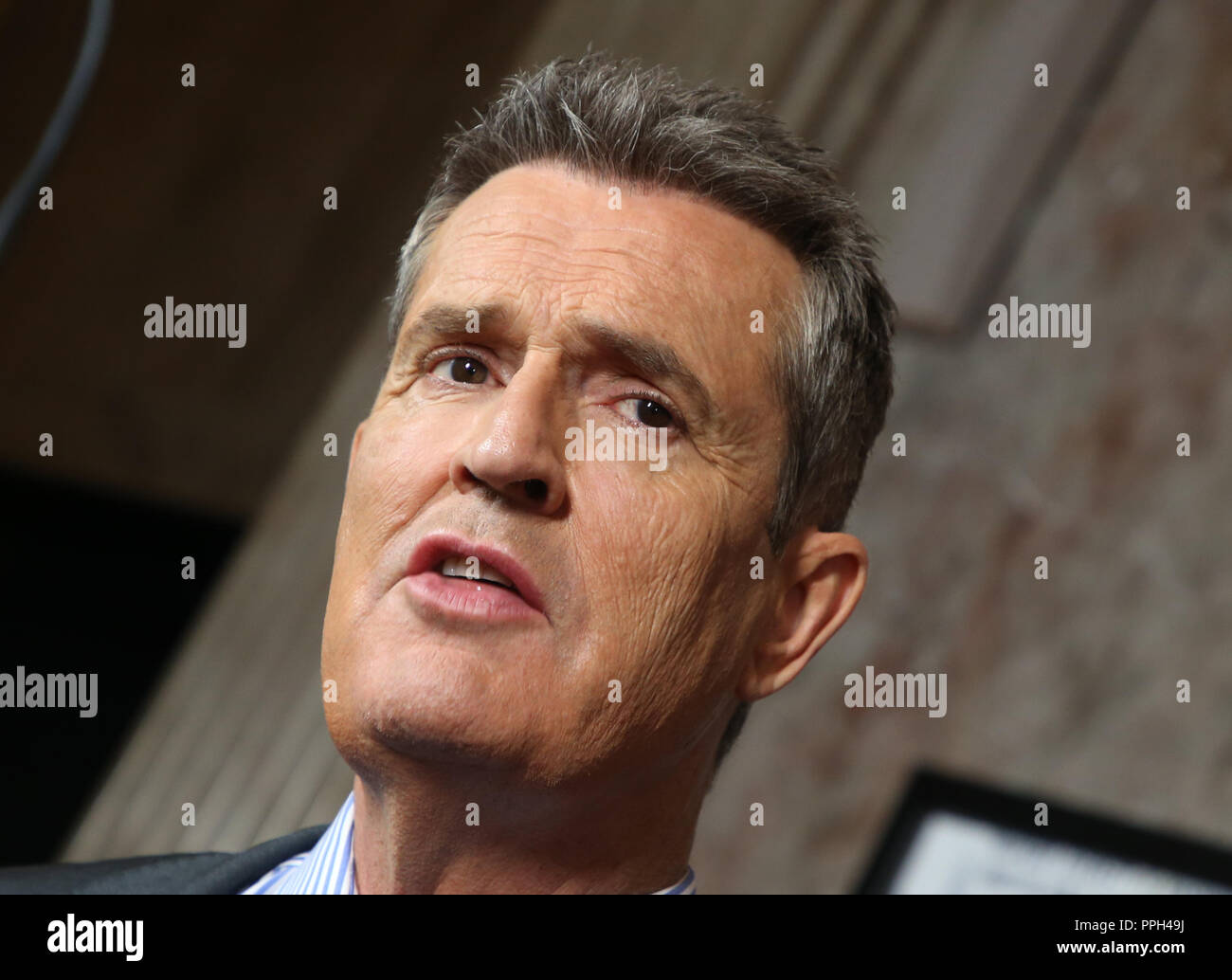 Beverly Hills, California, USA. 25th Sep, 2018. Rupert Everett, at 2018 LA Film Festival - Gala Screening Of 'The Happy Prince' at Wallis Annenberg Center for the Performing Arts in Beverly Hills California on September 25, 2018. Credit: Faye Sadou/Media Punch/Alamy Live News Stock Photo