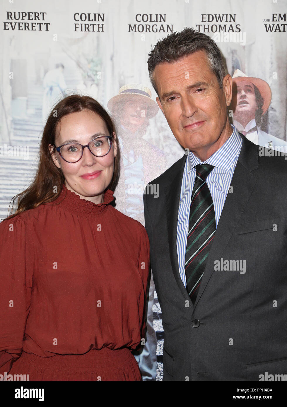 Beverly Hills, California, USA. 25th Sep, 2018. Jennifer Cochis, Rupert Everett, at 2018 LA Film Festival - Gala Screening Of 'The Happy Prince' at Wallis Annenberg Center for the Performing Arts in Beverly Hills California on September 25, 2018. Credit: Faye Sadou/Media Punch/Alamy Live News Stock Photo