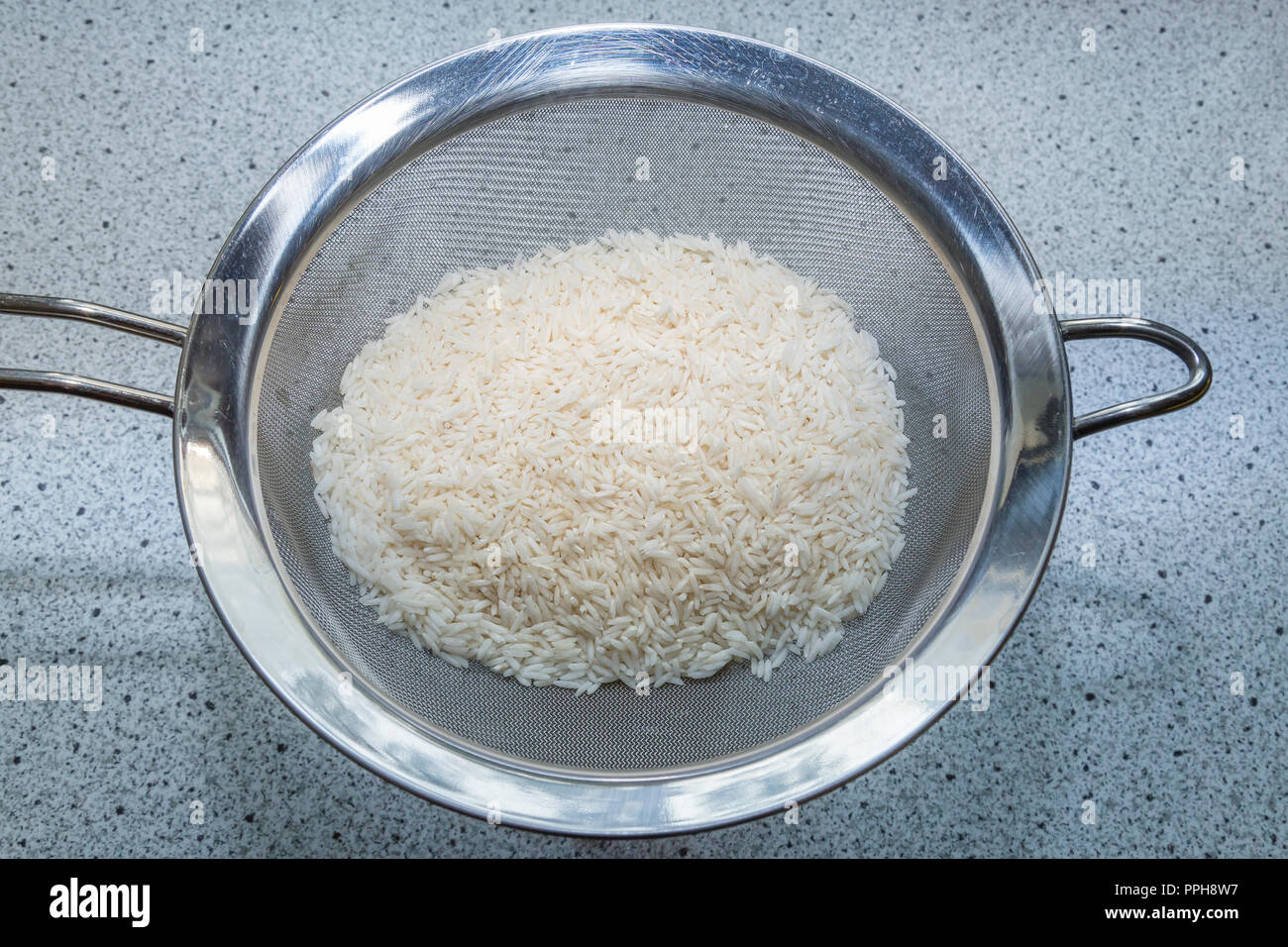 Cooking rice Stock Photo