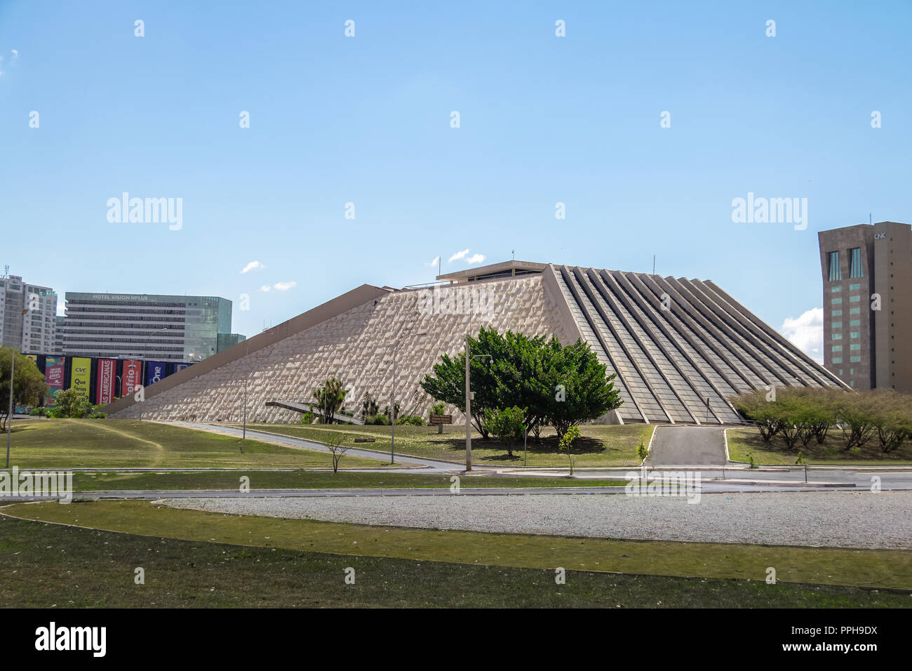 Claudio Santoro National Theater - Brasilia, Distrito Federal, Brazil Stock Photo
