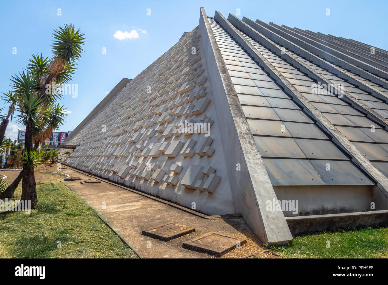 Claudio Santoro National Theater - Brasilia, Distrito Federal, Brazil Stock Photo