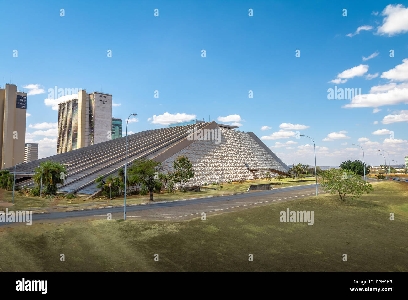 Claudio Santoro National Theater - Brasilia, Distrito Federal, Brazil Stock Photo