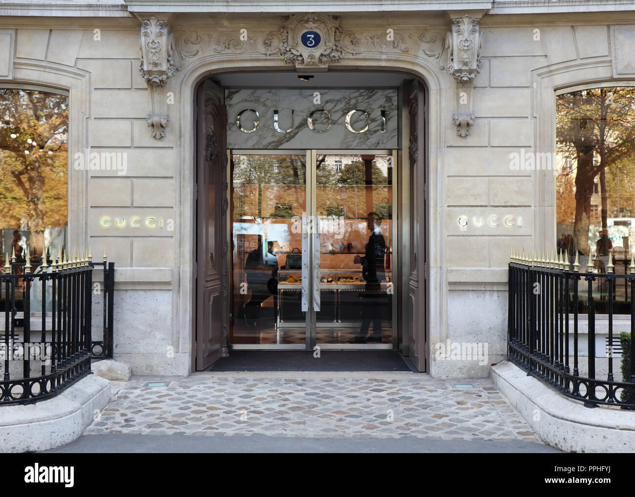 Paris, France, 21 september 2018: Gucci store in Paris France Stock Photo