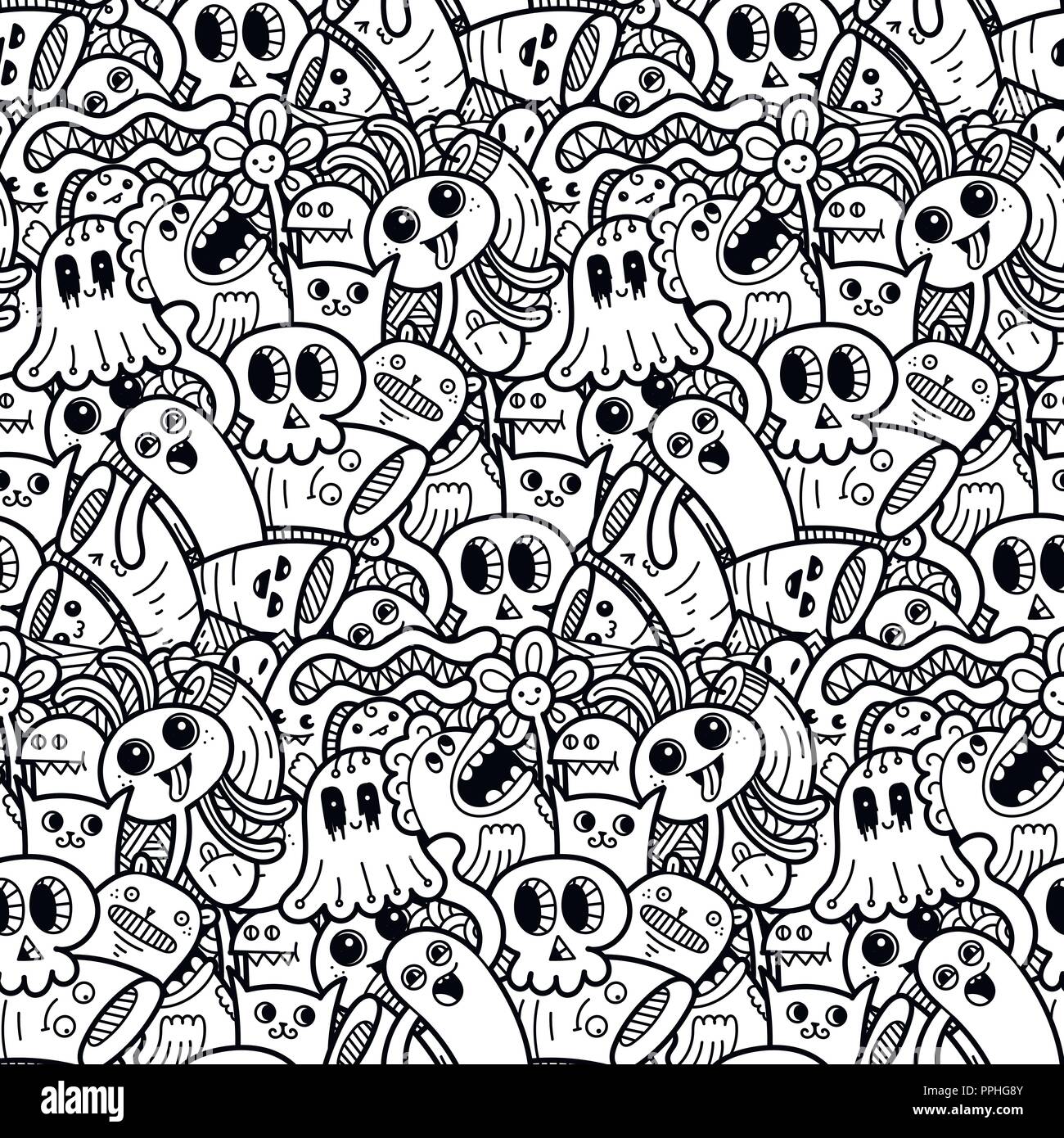 17 Doodle Monster Coloring Pages - Free Printable Coloring Pages