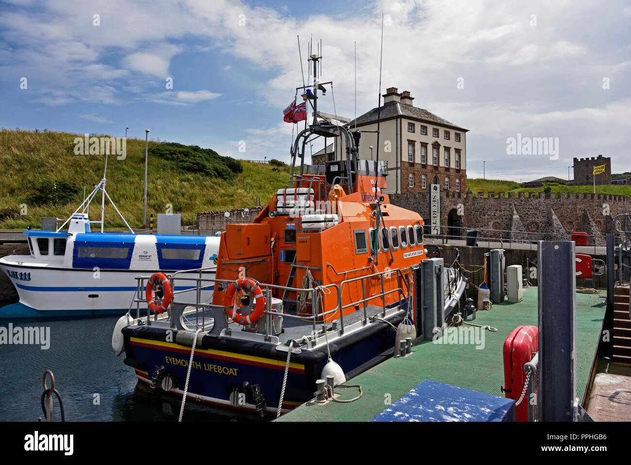 The Eyemouth Lifeboat, "RNLB Barclaycard Crusader". The Harbour ...