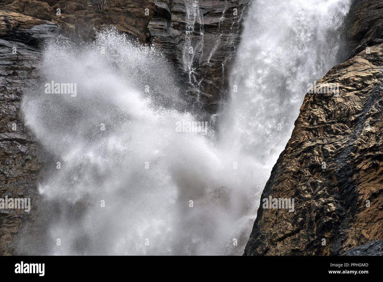 Takkakaw falls, Yoho NP, British Columbia, Canada Stock Photo