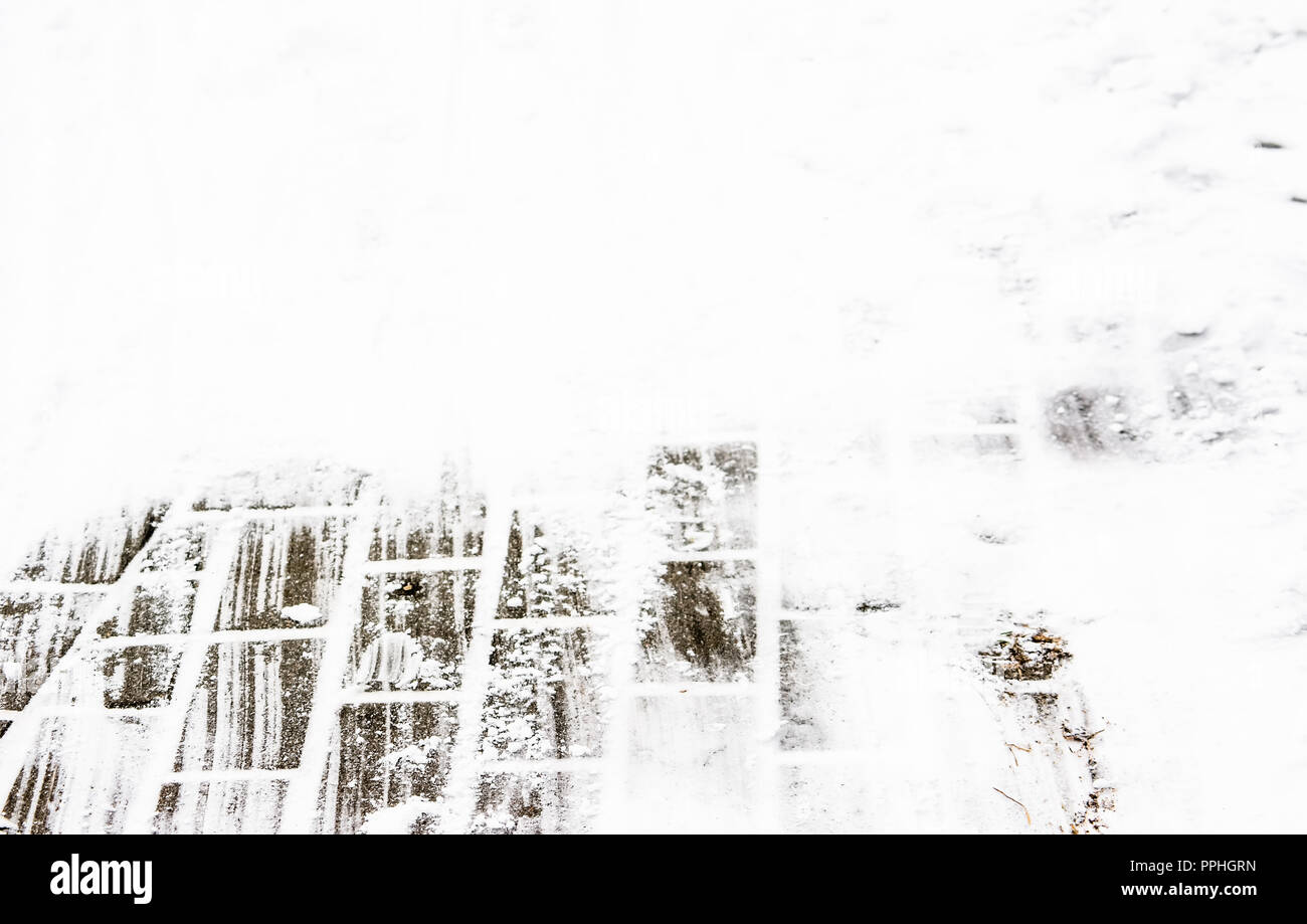 Background of snow on walkway in winter, texture of pavement Stock ...