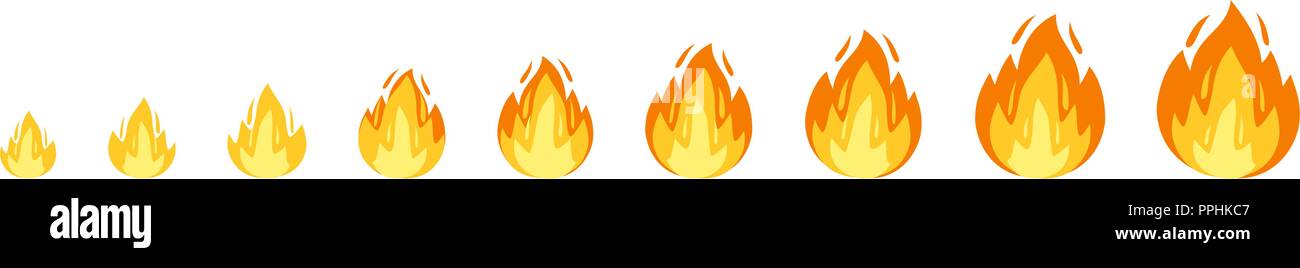 Vector fire sprites illustration for animation frames. Use in game  development, mobile games or motion graphic. Bonfire, burning, explosion,  torch, campfire Stock Vector Image & Art - Alamy