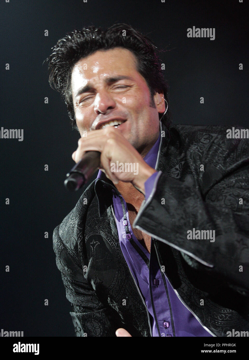 Chayanne performs in concert at the American Airlines Arena in Miami on June 4, 2010. Stock Photo