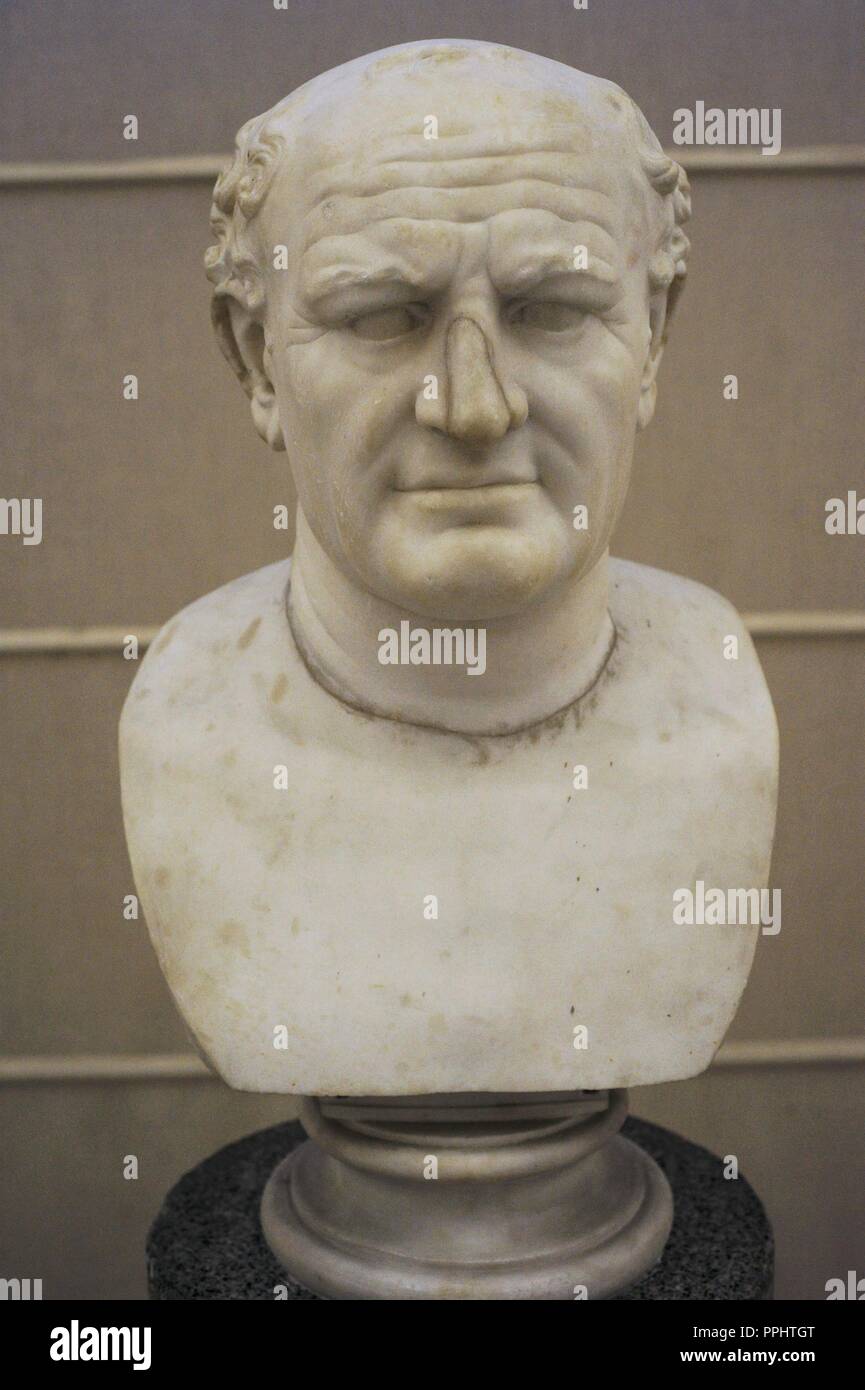 Vespasian (979 AD). Roman emperor. Flavian dynasty. Modern bust (17th
