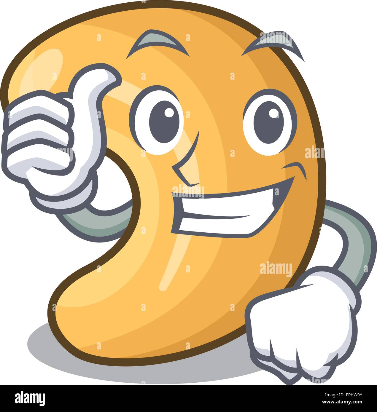 Waving Cashew Nut Salty Roasted On Cartoon Vector Image