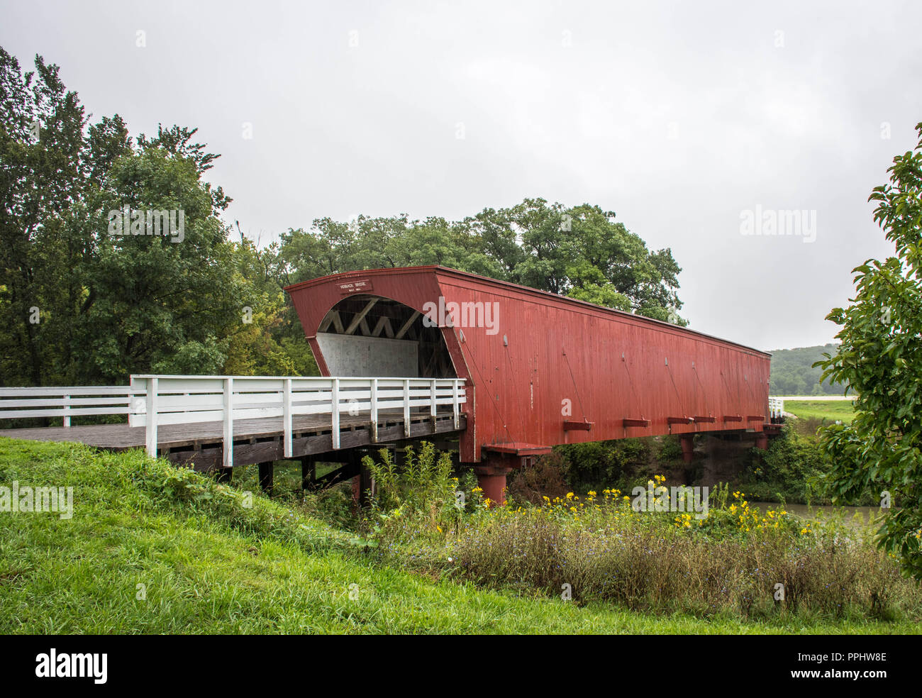 The Iconic Hogback Covered Bridge, Winterset, Madison County, Iowa, USA