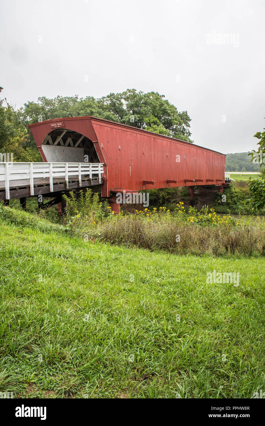The Iconic Hogback Covered Bridge, Winterset, Madison County, Iowa, USA