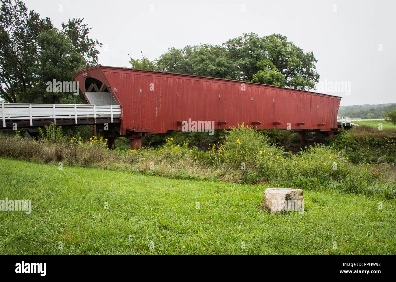 The Iconic Hogback Covered Bridge, Winterset, Madison County, Iowa, USA