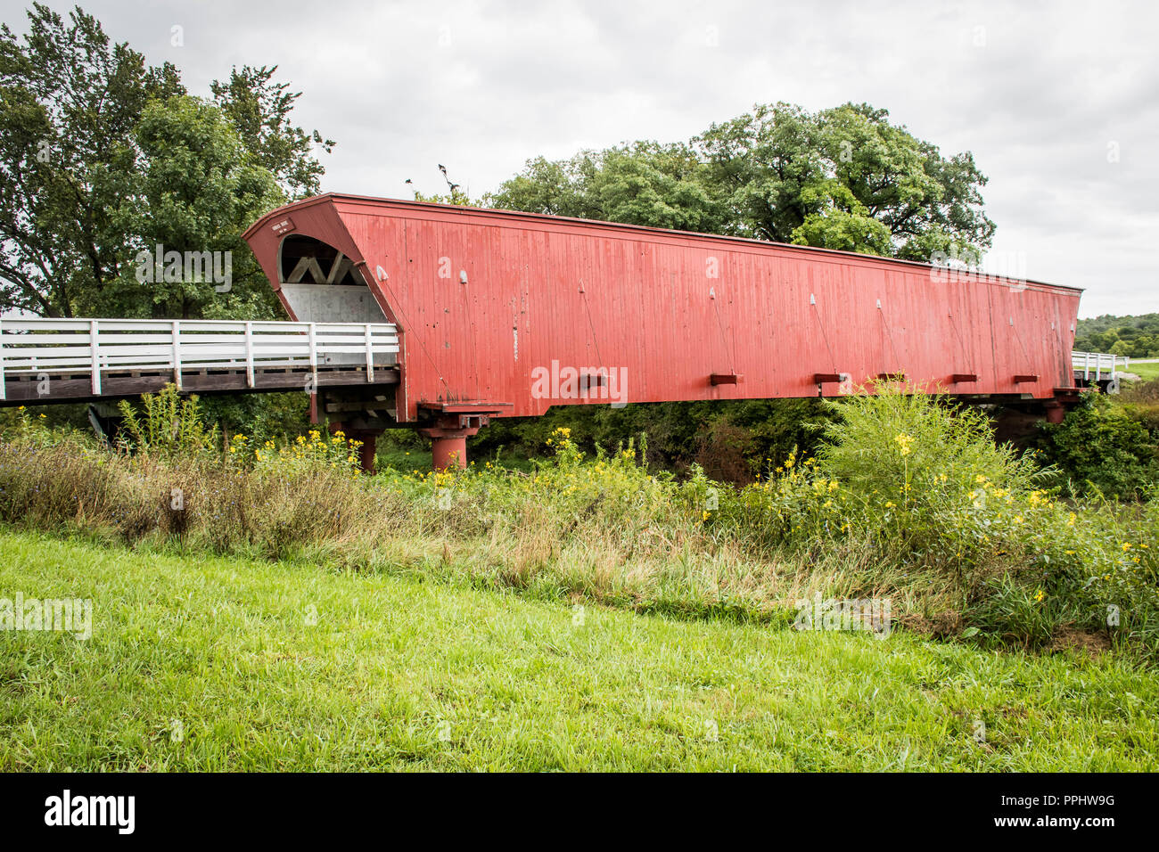 The Iconic Hogback Covered Bridge, Winterset, Madison County, Iowa, USA