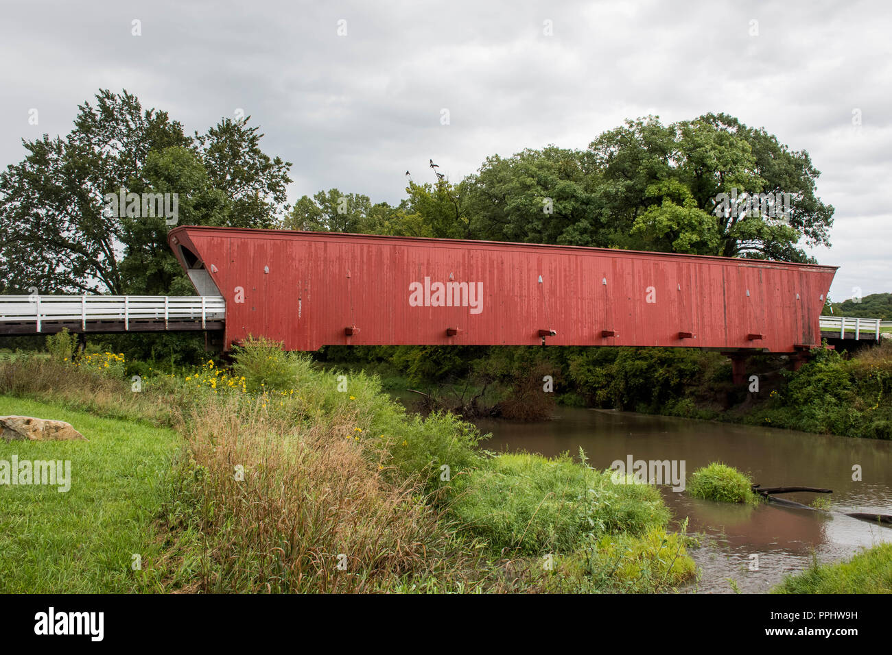 The Iconic Hogback Covered Bridge, Winterset, Madison County, Iowa, USA