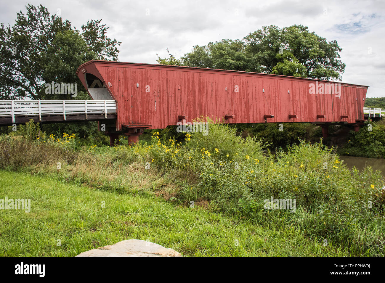 The Iconic Hogback Covered Bridge, Winterset, Madison County, Iowa, USA