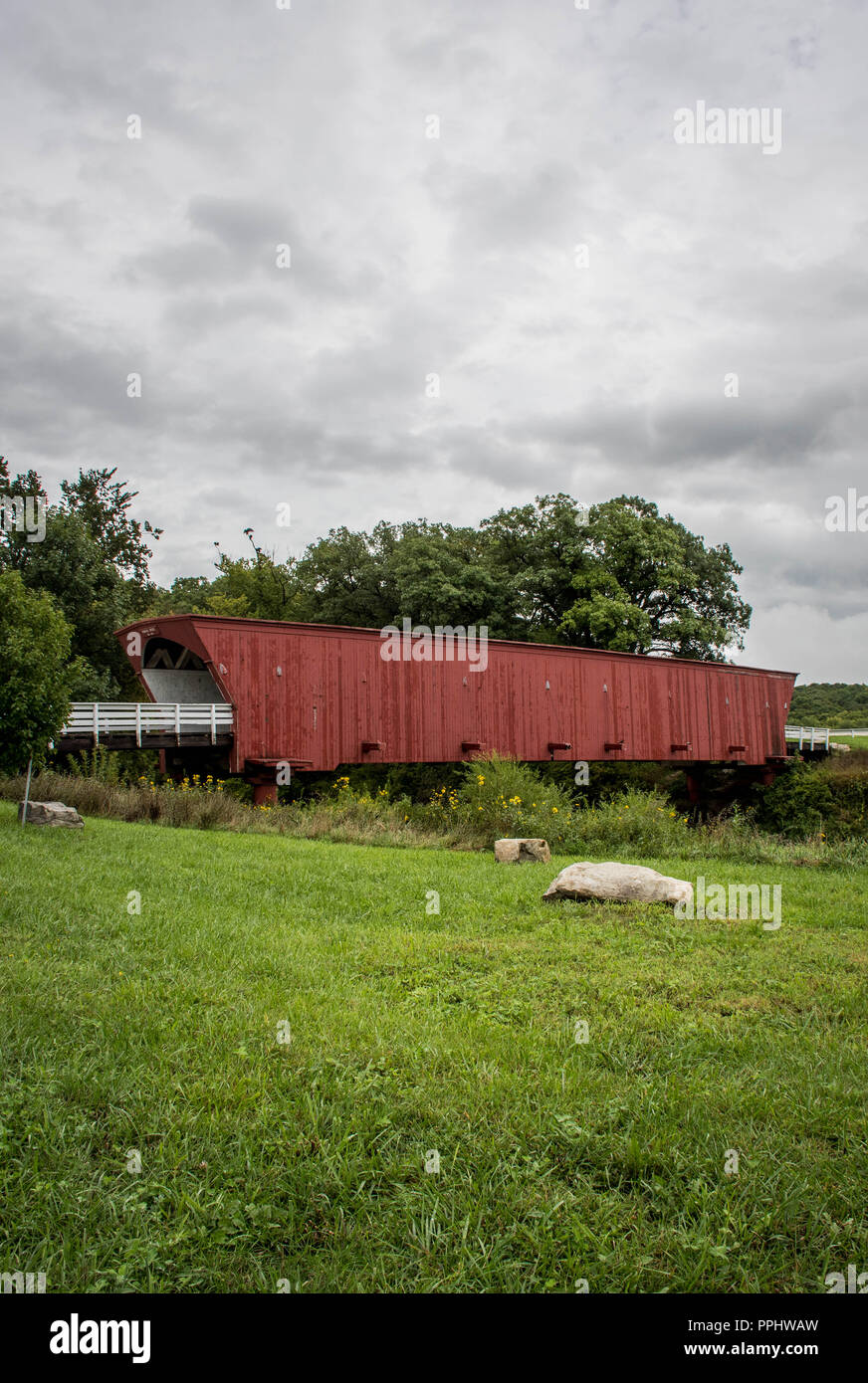 The Iconic Hogback Covered Bridge, Winterset, Madison County, Iowa, USA