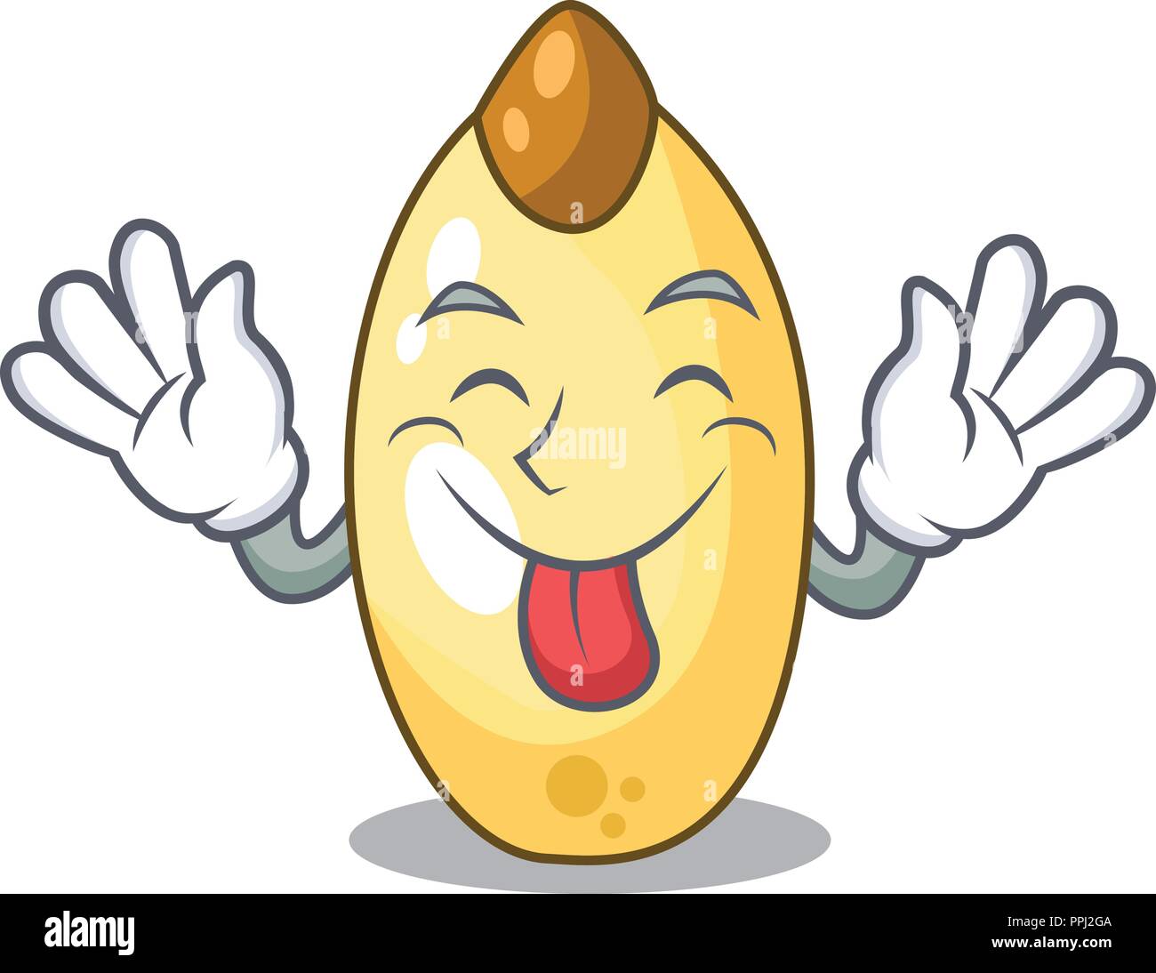 Tongue out cedar pine nuts isolated on mascot Stock Vector Image & Art ...