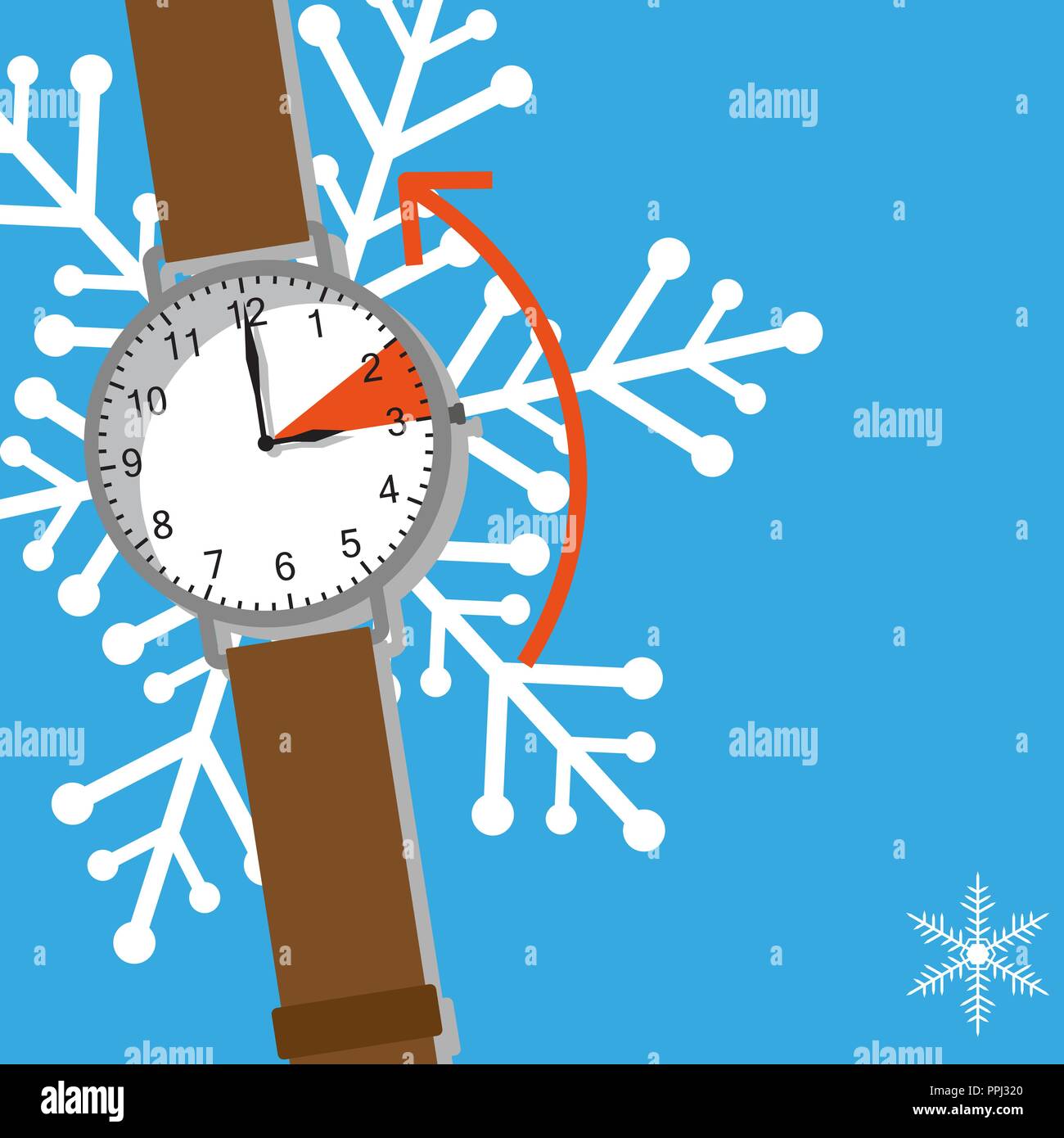 clock summer time change with sun and snowflake vector illustration EPS10  Stock Vector Image & Art - Alamy