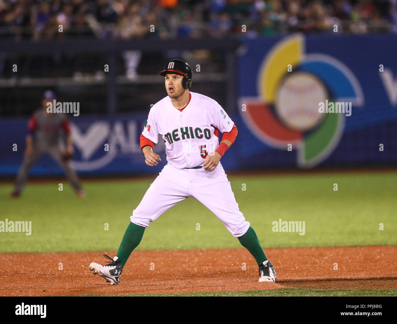 Brandon Laird de Mexico, durante el partido entre Mexico vs Puerto Rico