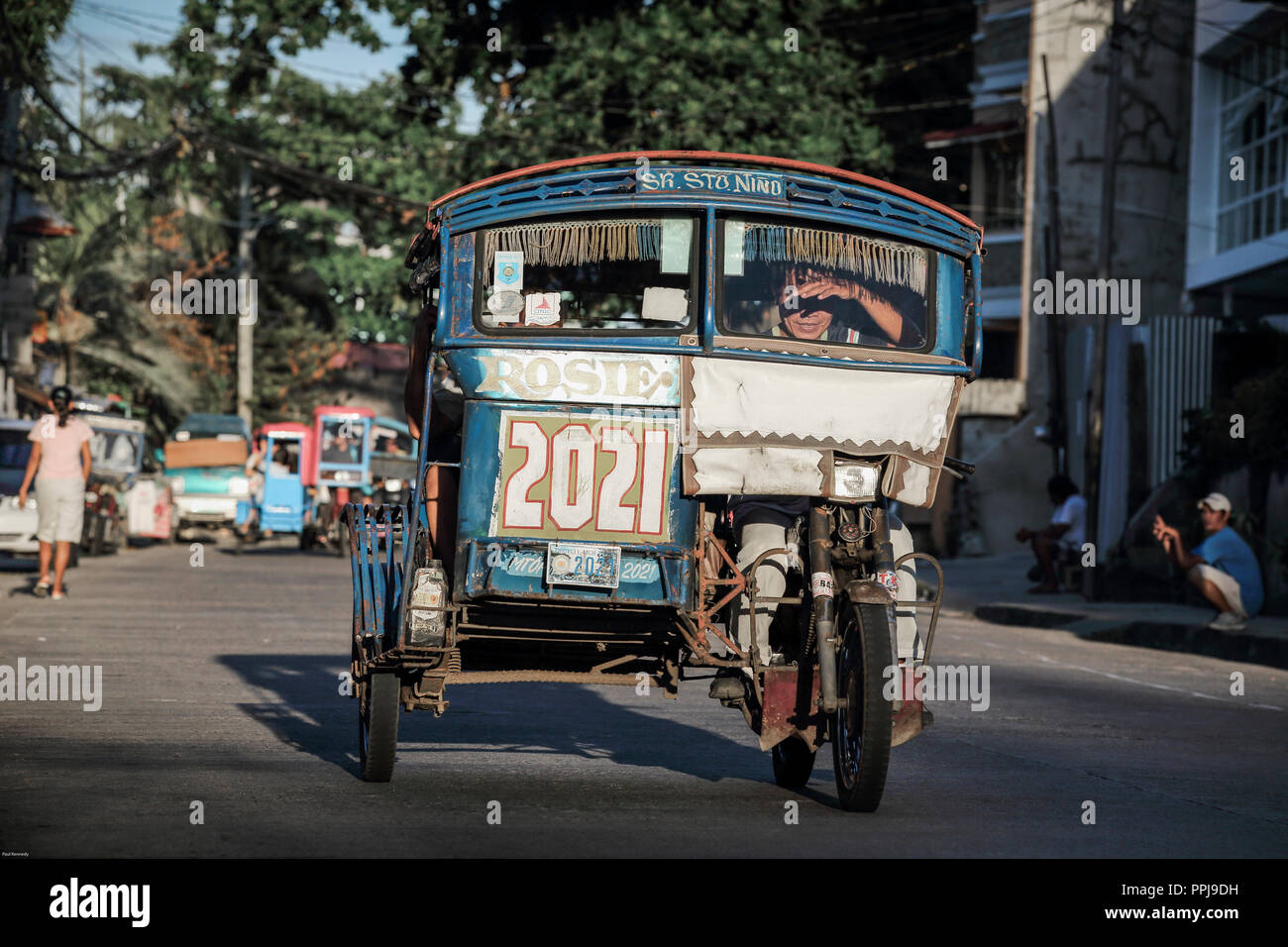 Auto rickshaw tricycle taxi in Dumaguete, Philippines Stock Photo - Alamy