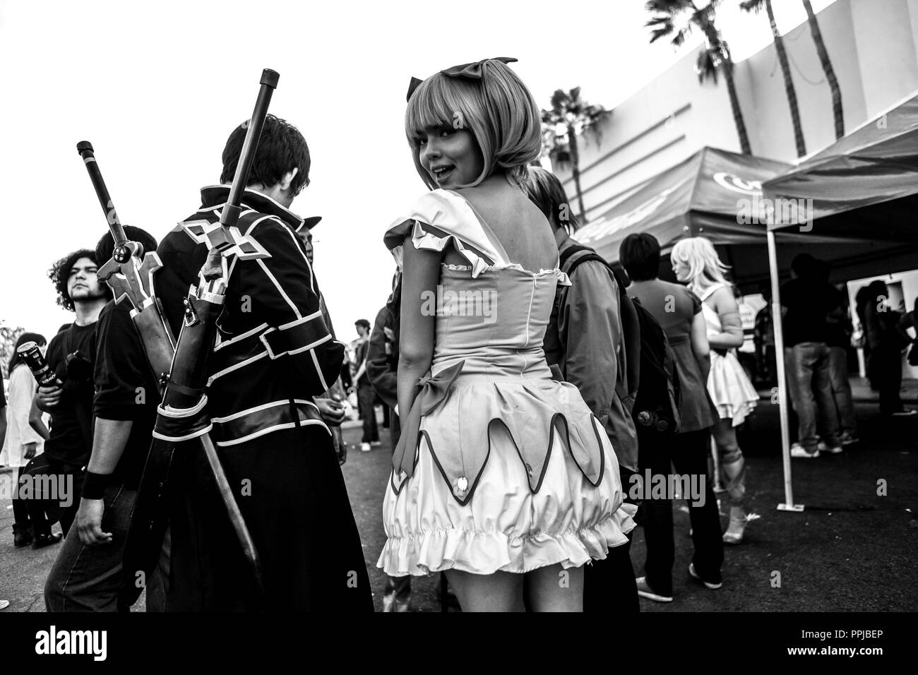 This evening was held on Chibi Anime Fest 2014 which is part of a subculture adopted also in Mexico, is known as Otaku is a term from Japan as a synon Stock Photo