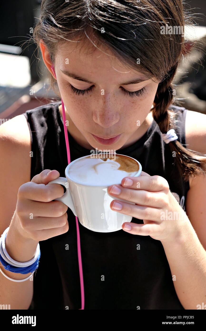 cappuccino: the italian breakfast Stock Photo