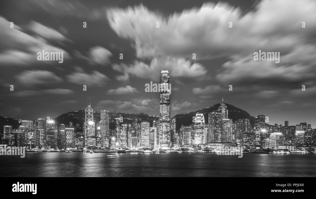 Victoria Harbor of Hong Kong Stock Photo