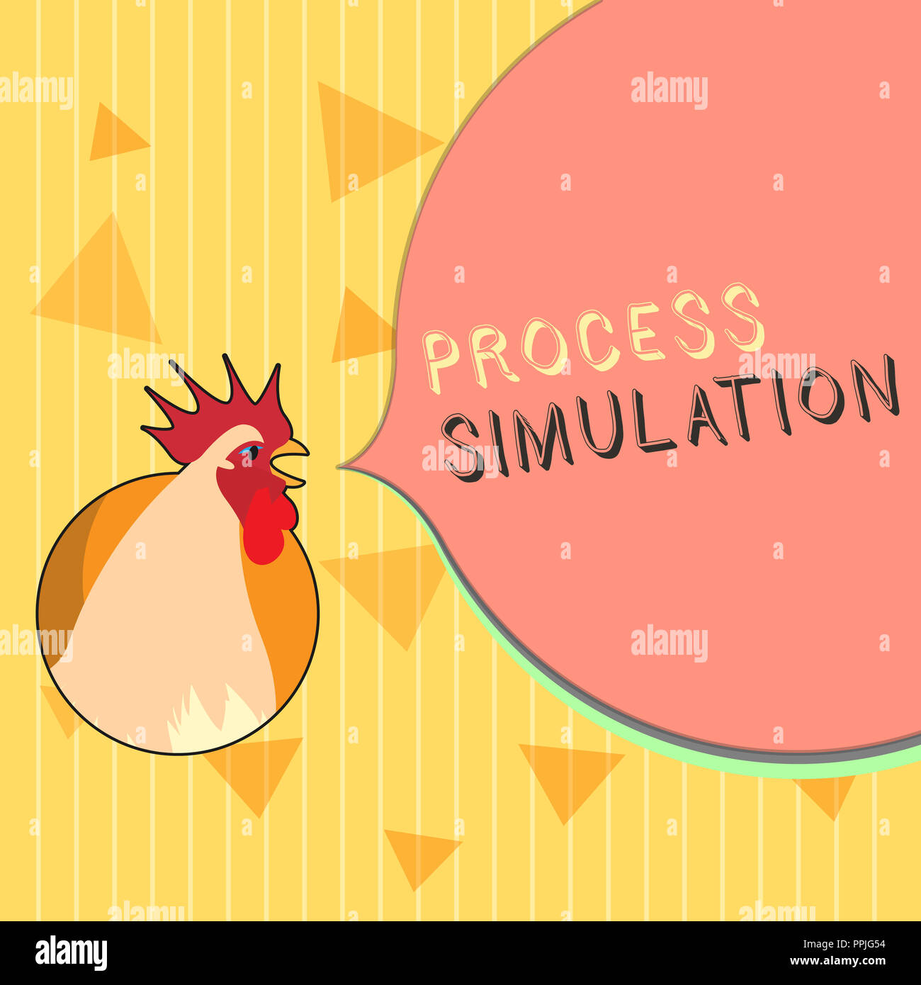 Handwriting text Process Simulation. Concept meaning Technical ...