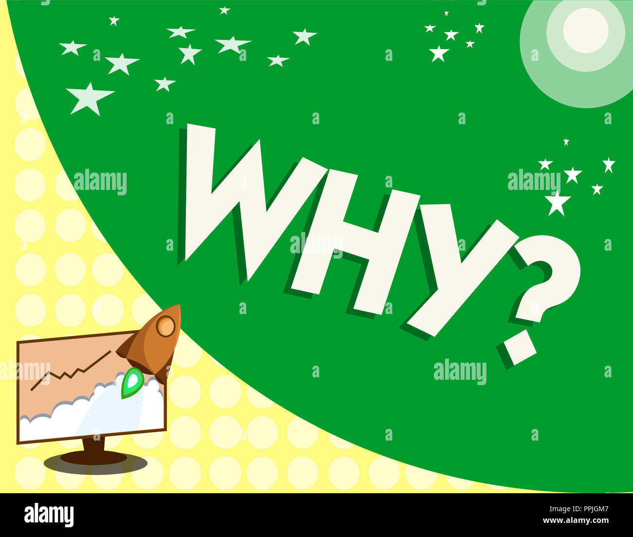 Text sign showing Why question. Conceptual photo Asking for what reason ...