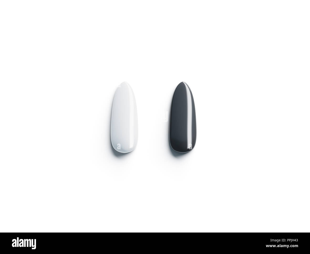 Download Blank Black And White Fake Nails Mockup Top View 3d Rendering Empty Unnaturally Manicure Mock Up Isolated Clean Artificial Fingernails Template False Manicured Acrylic Gel Lacquer For Branding Stock Photo Alamy