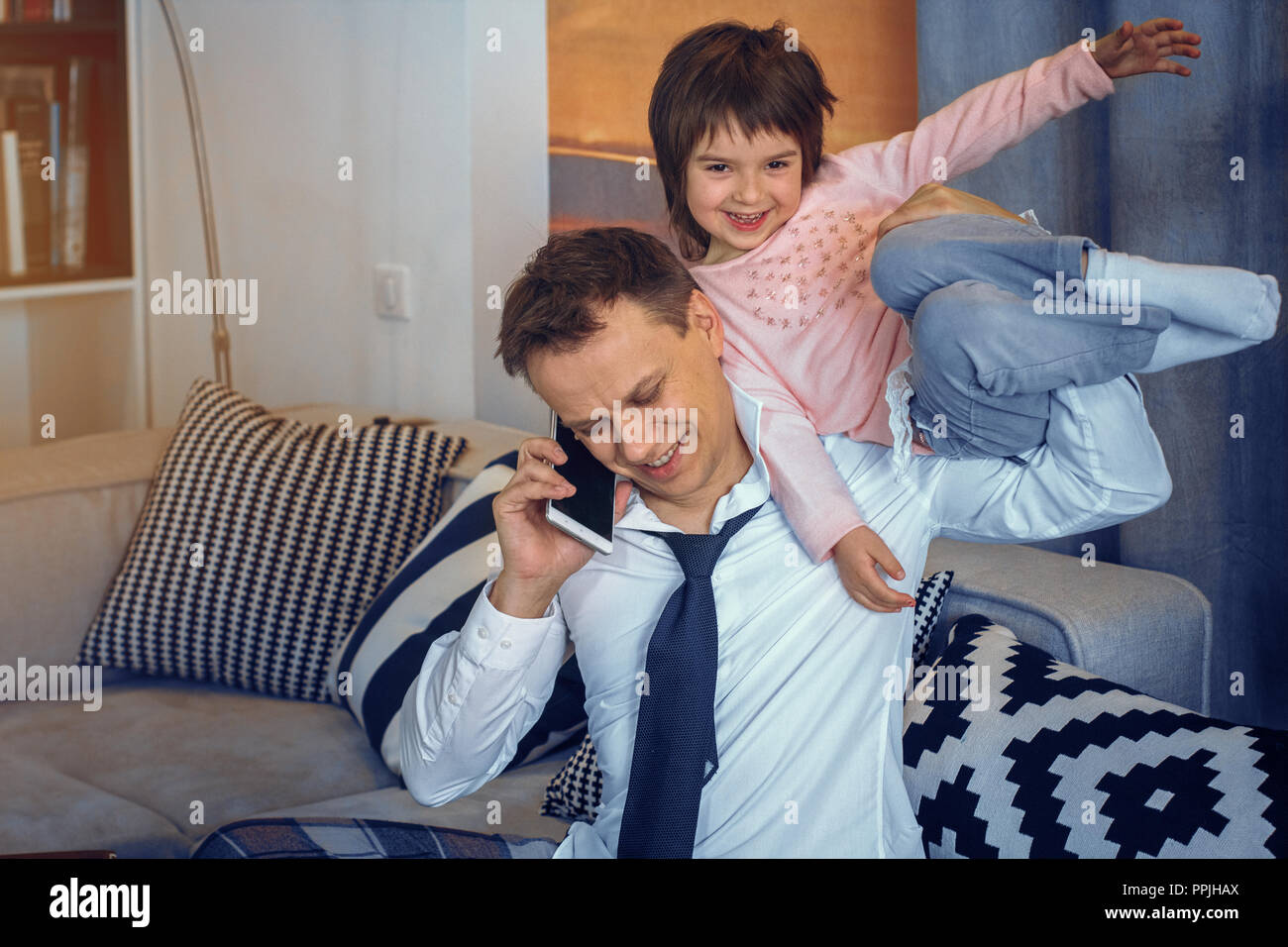 Man working from home Stock Photo