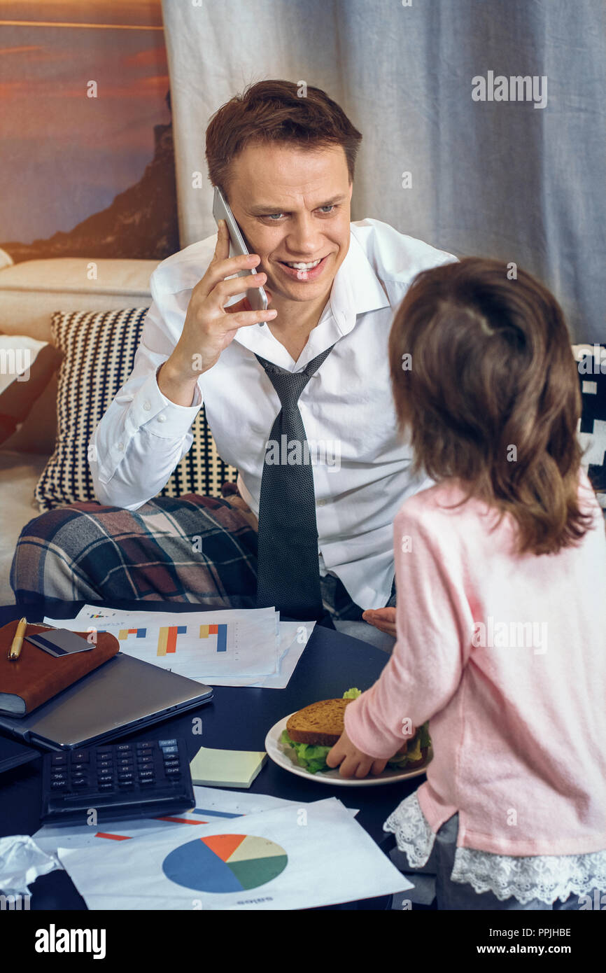 Man working from home Stock Photo