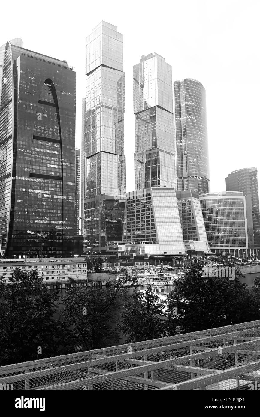 Business center with high skyscrapers Stock Photo Alamy