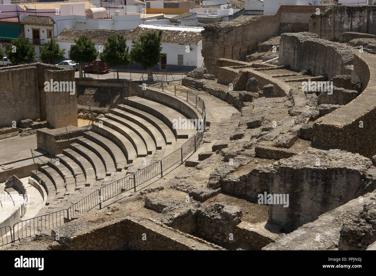Roman Art. Spain. Italica. Theatre. Its construction began under Emperor Augustus (1st century