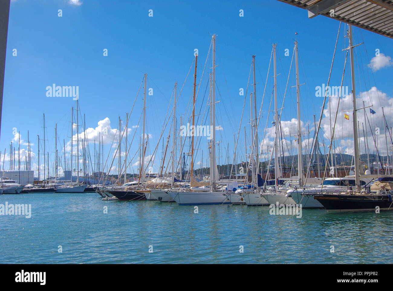 Harbour from Palma de Mallorca Stock Photo