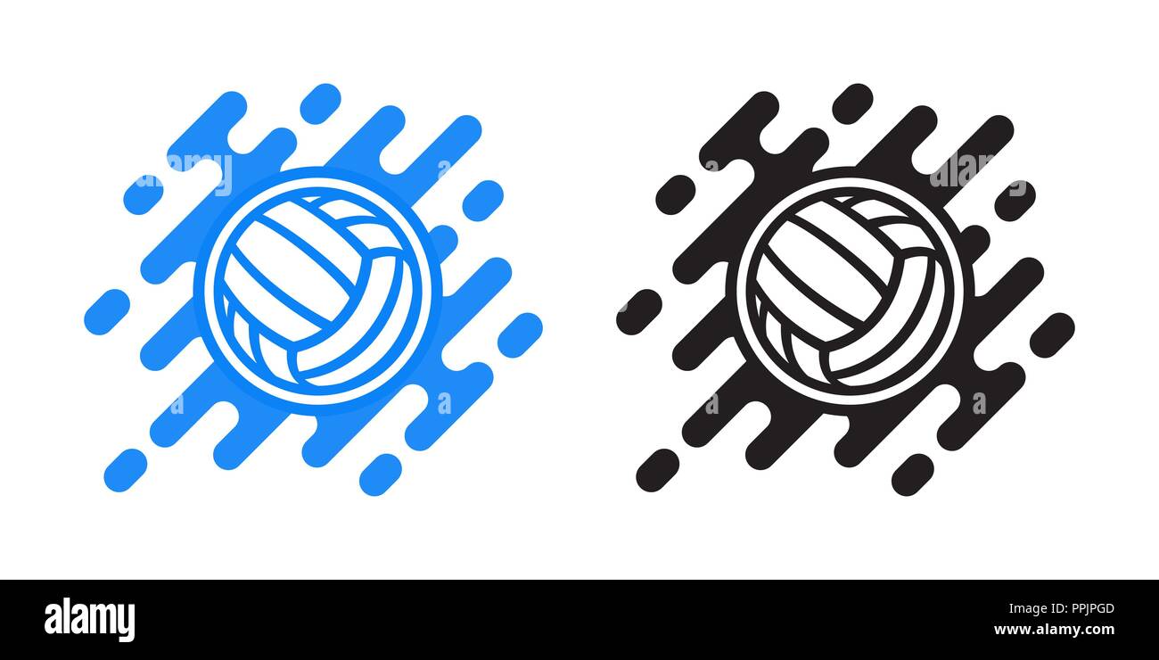 Volleyball ball vector icon isolated on white. Water polo ball vector icon. Sport logo. Stock Vector