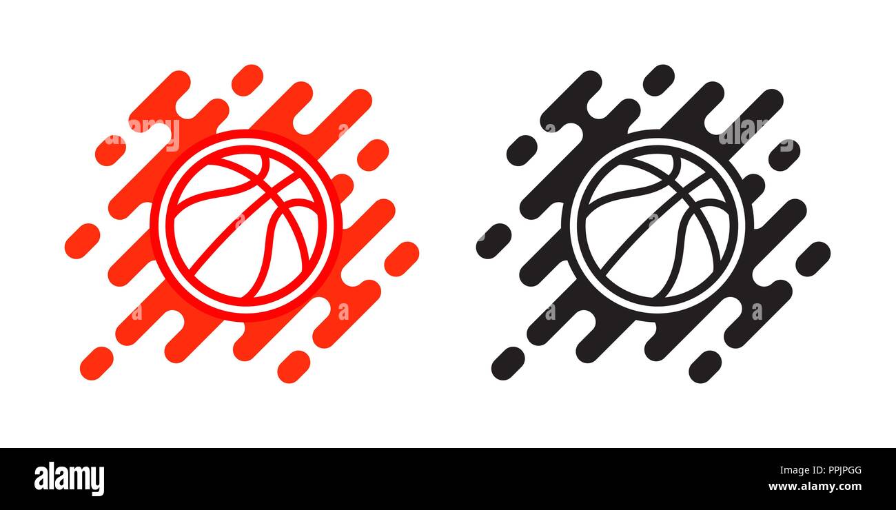 Basketball ball vector icon isolated on white background. Basketball logo design. Sport logo. Stock Vector