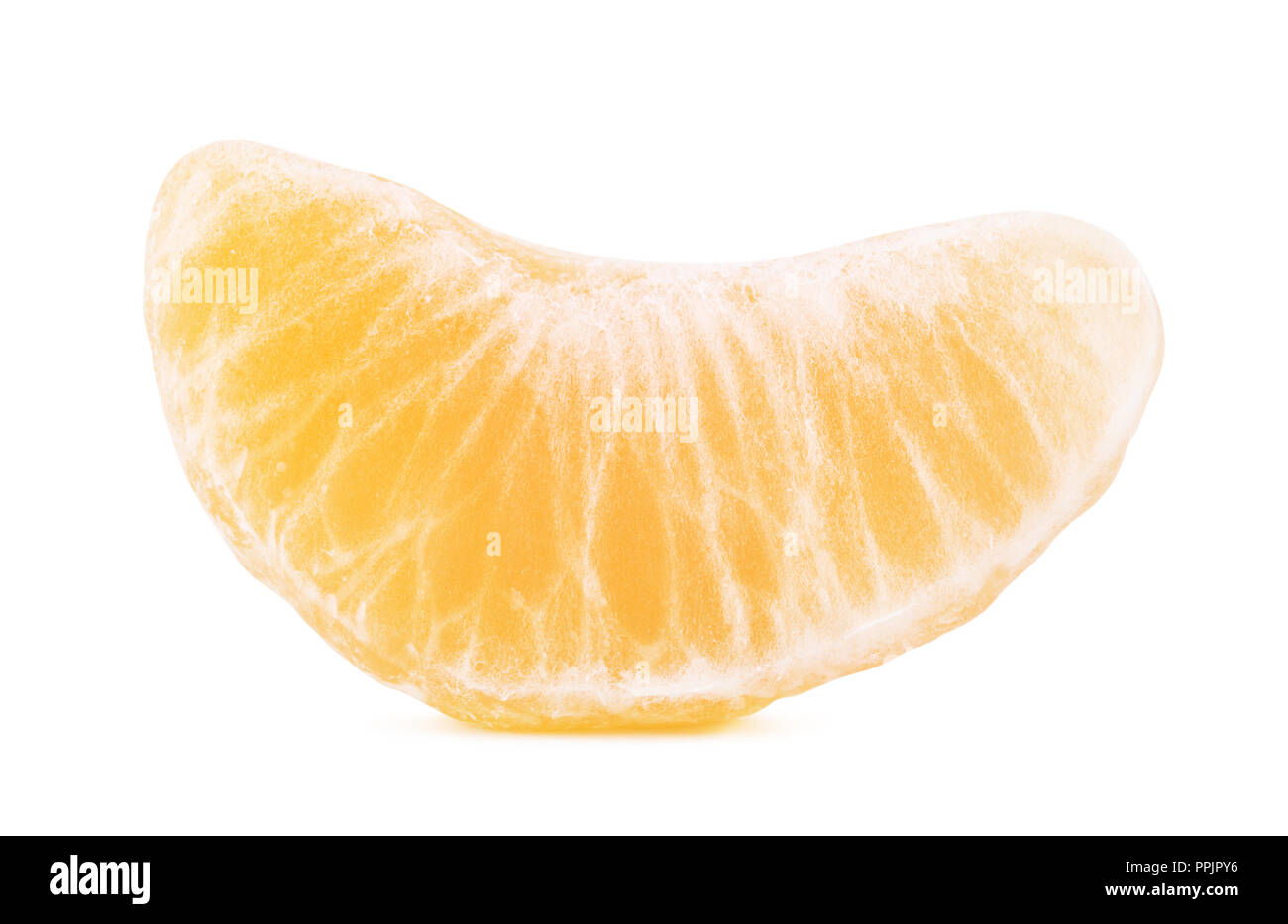 slice of mandarin, isolated on white background Stock Photo - Alamy