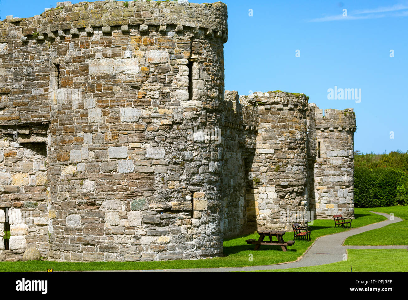 Beaumaris Castle in Beaumaris, Anglesey, North Wales Stock Photo Alamy