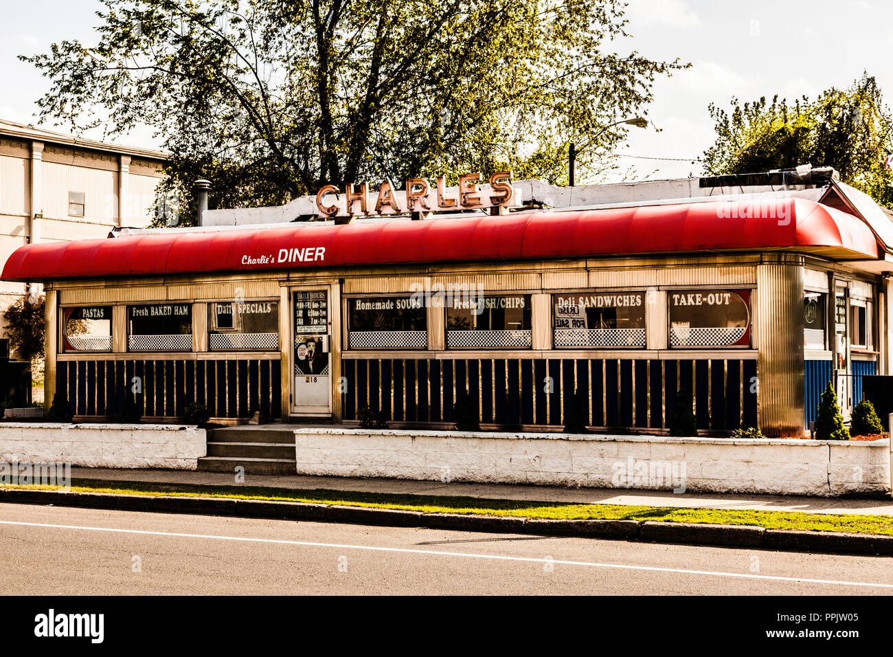 Charlie's Diner West Springfield, Massachusetts, USA Stock Photo Alamy